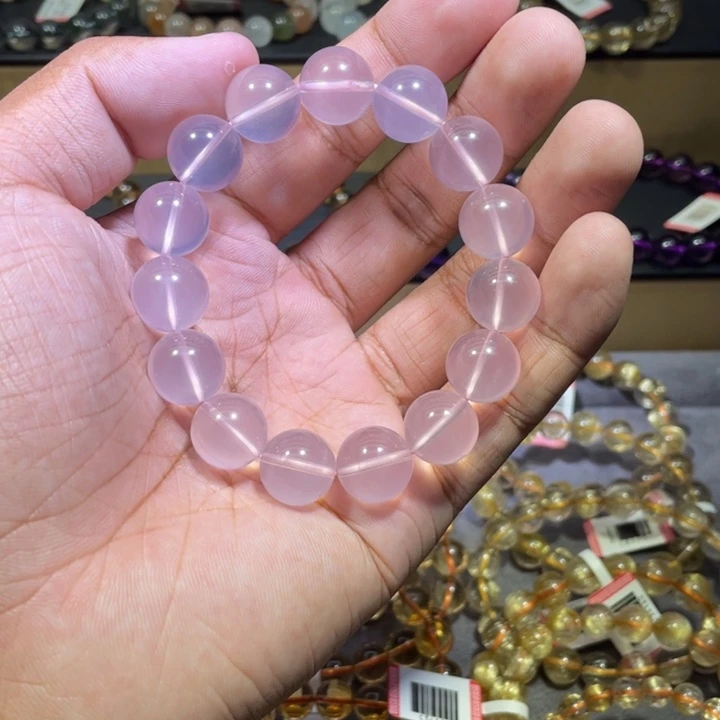 *****未镶嵌手链水晶粉水晶
