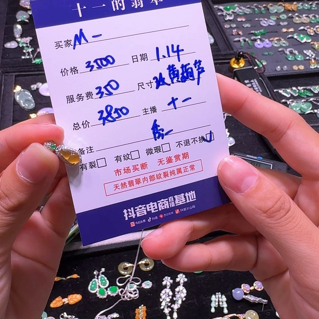 翡翠吊坠(赠链)18K金镶嵌M****s