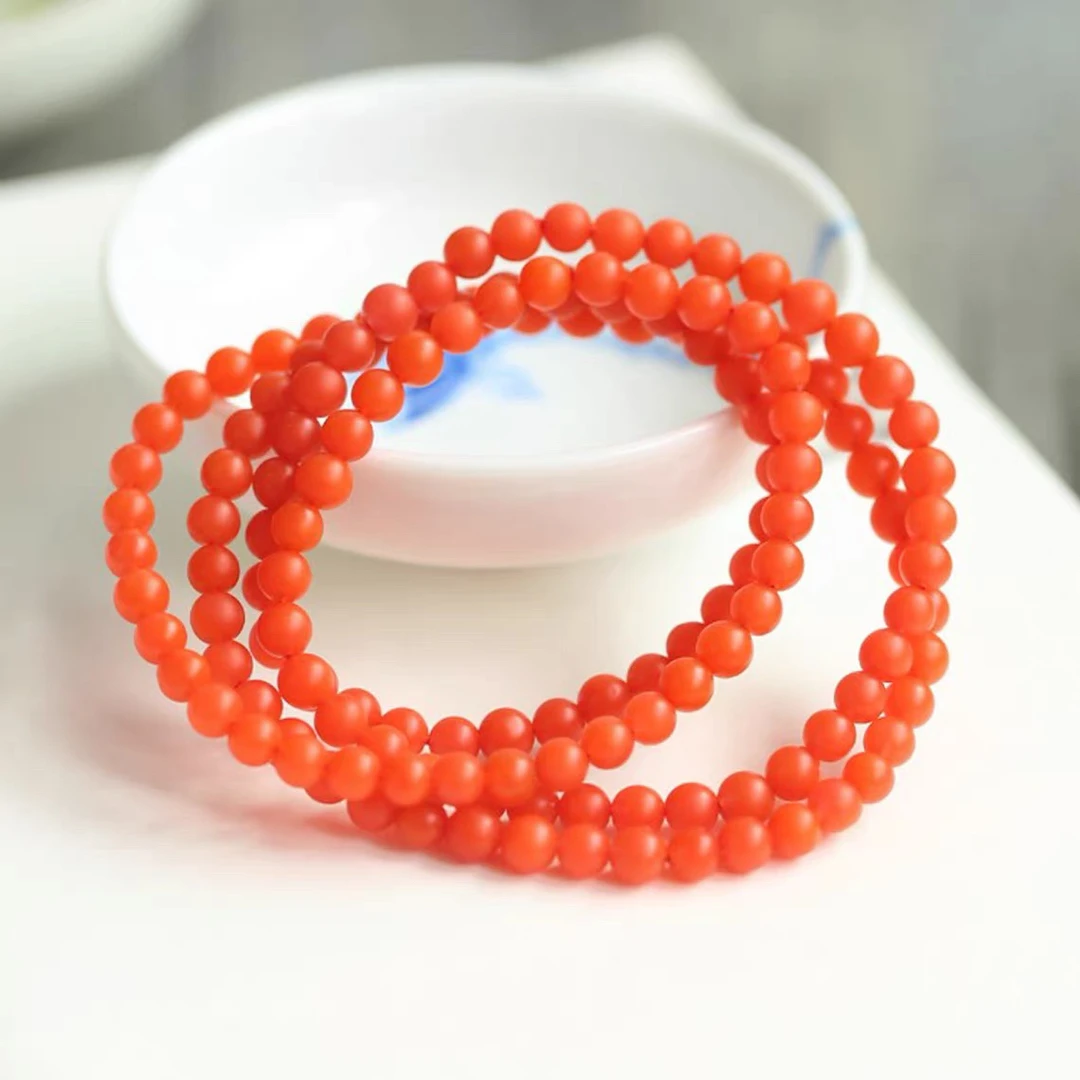 442保山哑光小米珠尺寸4mm4圈手链