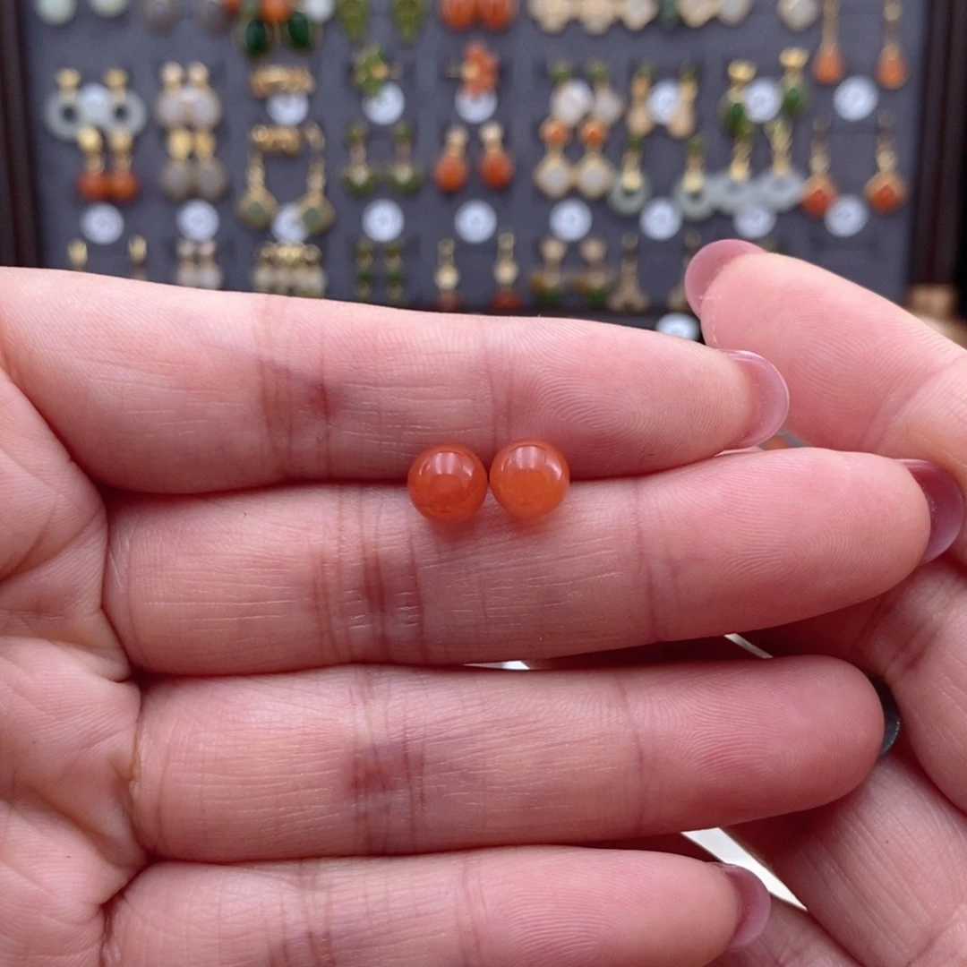 银S925镶嵌和田玉耳饰呼*回