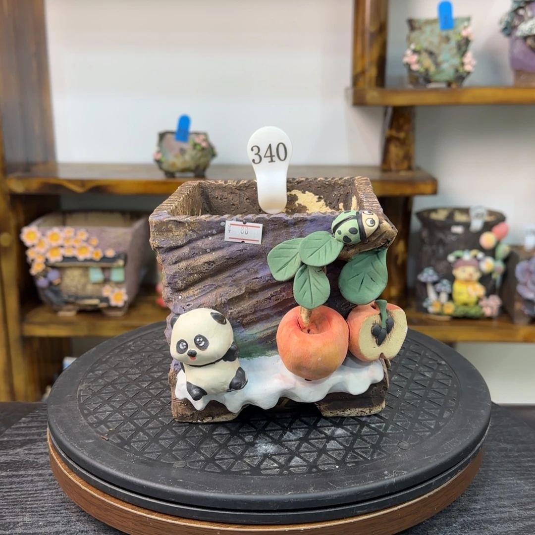 本默花器麦饭石花盆