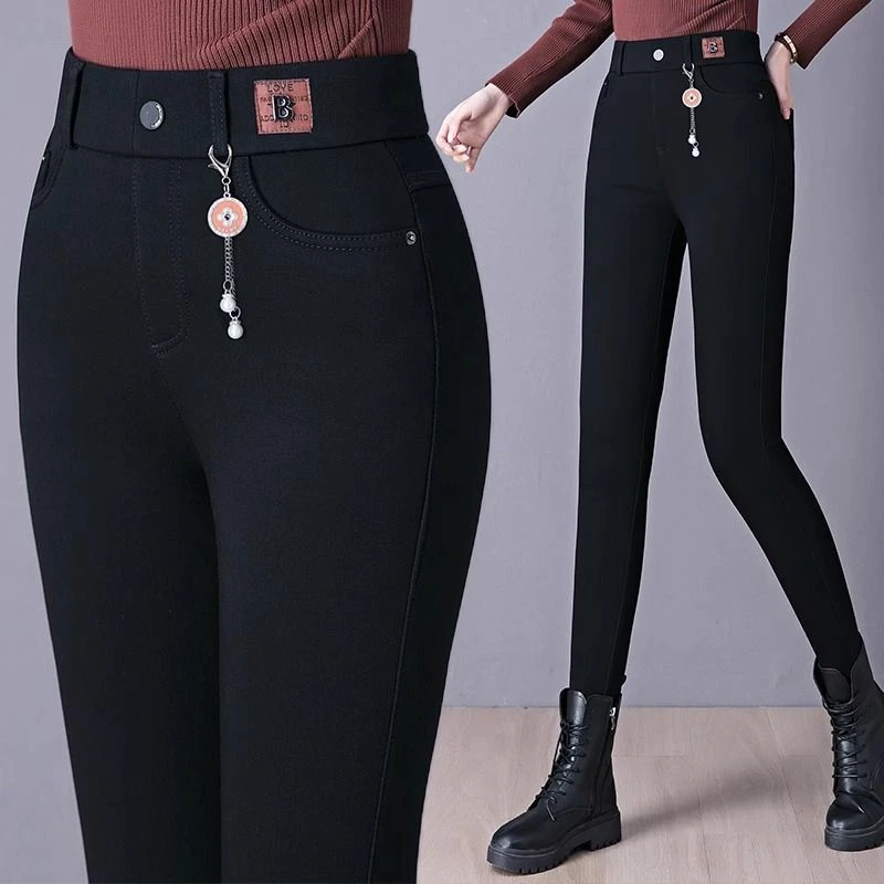 弹力高腰铅笔裤女2025新款女装春秋百搭外穿显瘦修身洋气打底裤子