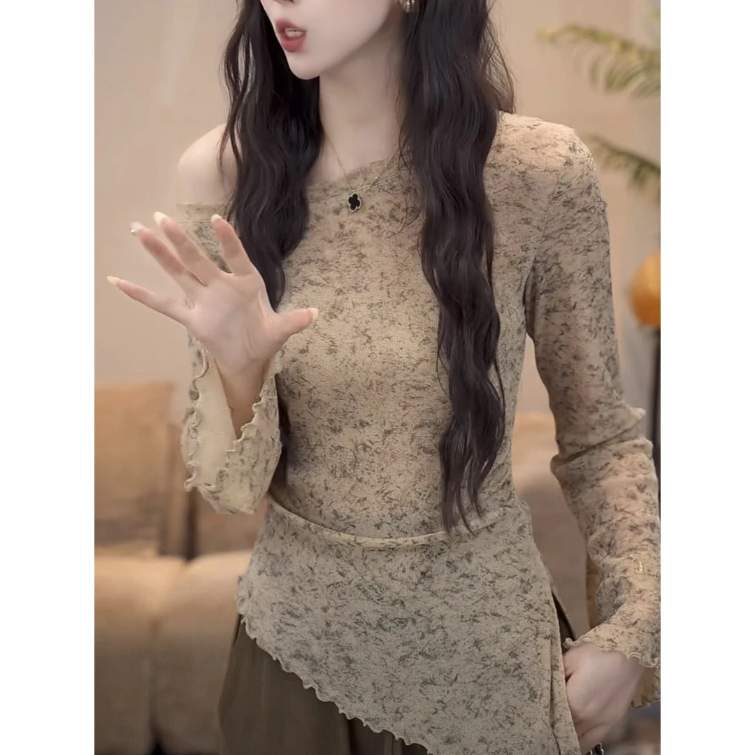 【一树瑶樱】2025秋季新款长袖T恤上衣