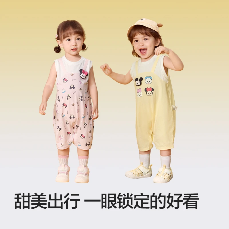 巴拉巴拉0-1岁婴儿宝宝连体衣透气新生儿外出全棉哈衣爬服2025夏