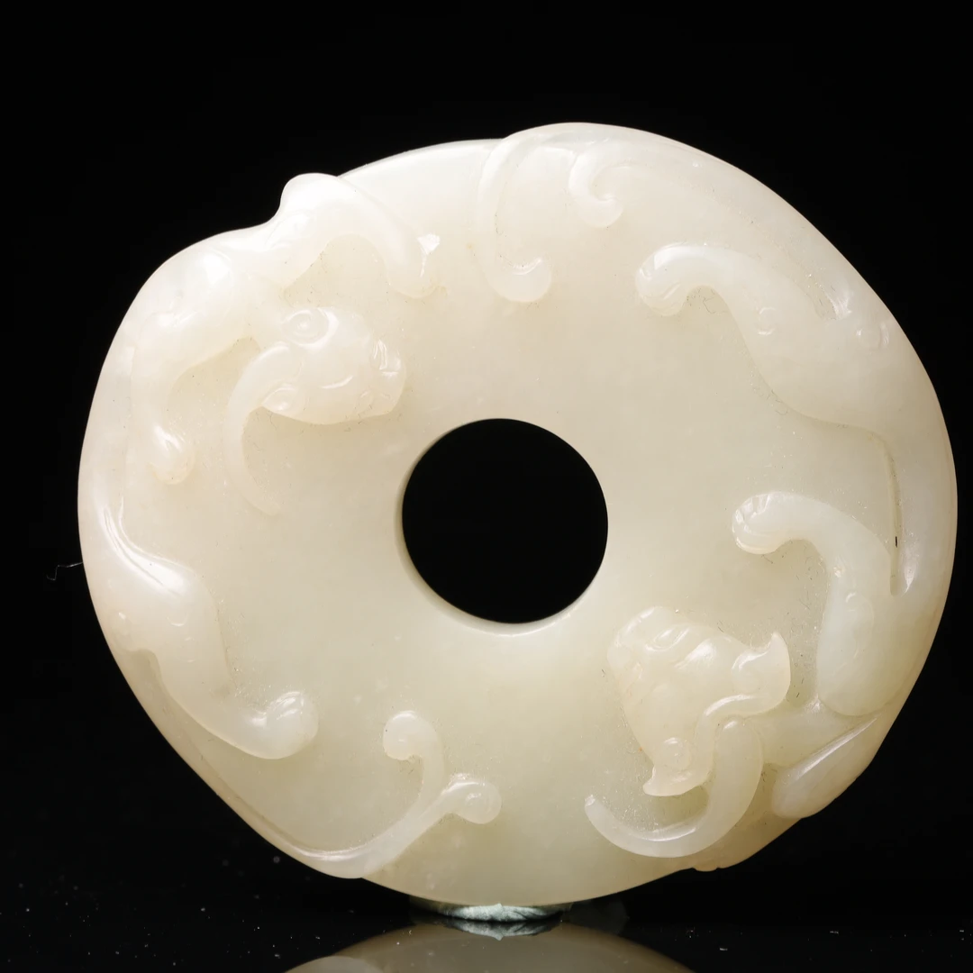 明代和田玉龙纹壁-NX