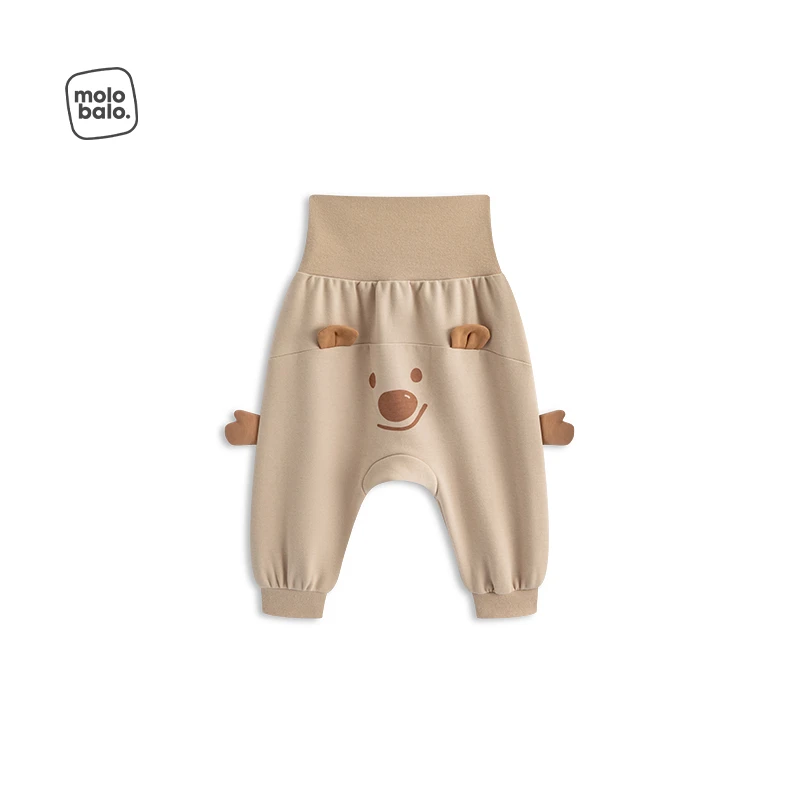 【糯米棉】麦拉贝拉宝宝大屁屁裤春秋外出裤子婴幼儿长裤高腰护肚