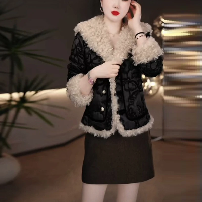 2025冬季新款海军领加厚保暖夹棉修身小香风棉衣轻奢短款棉服外套