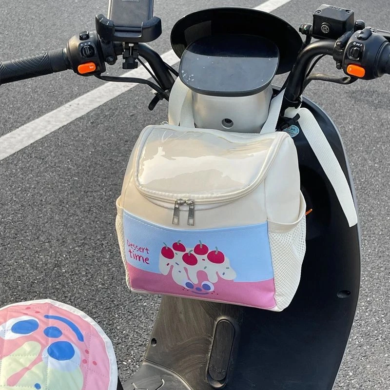 电动车储物挂包大容量前置雨衣水杯收纳袋三轮车电动车前置挂包