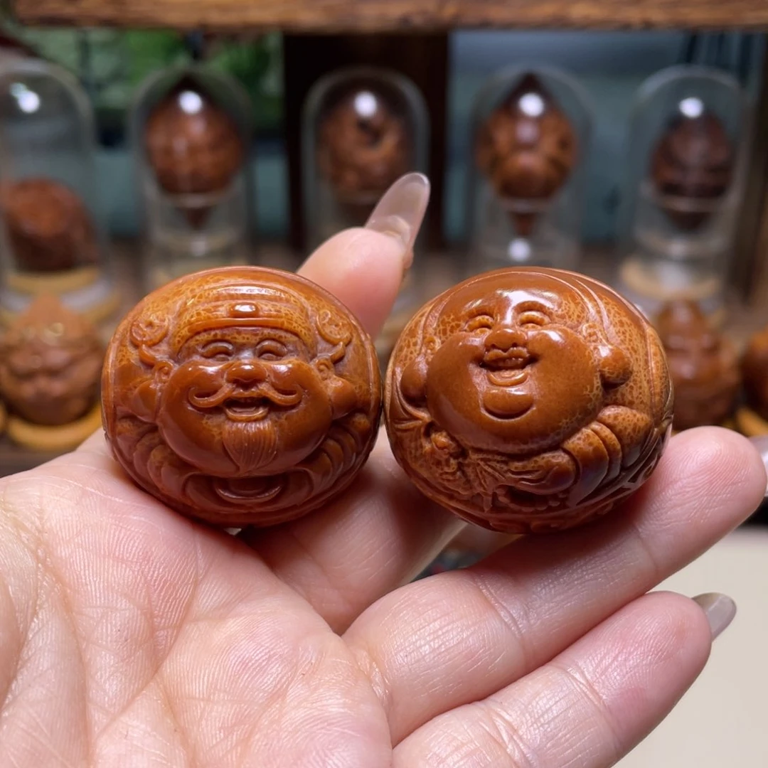 佛螺菩提吊坠横财迷一对