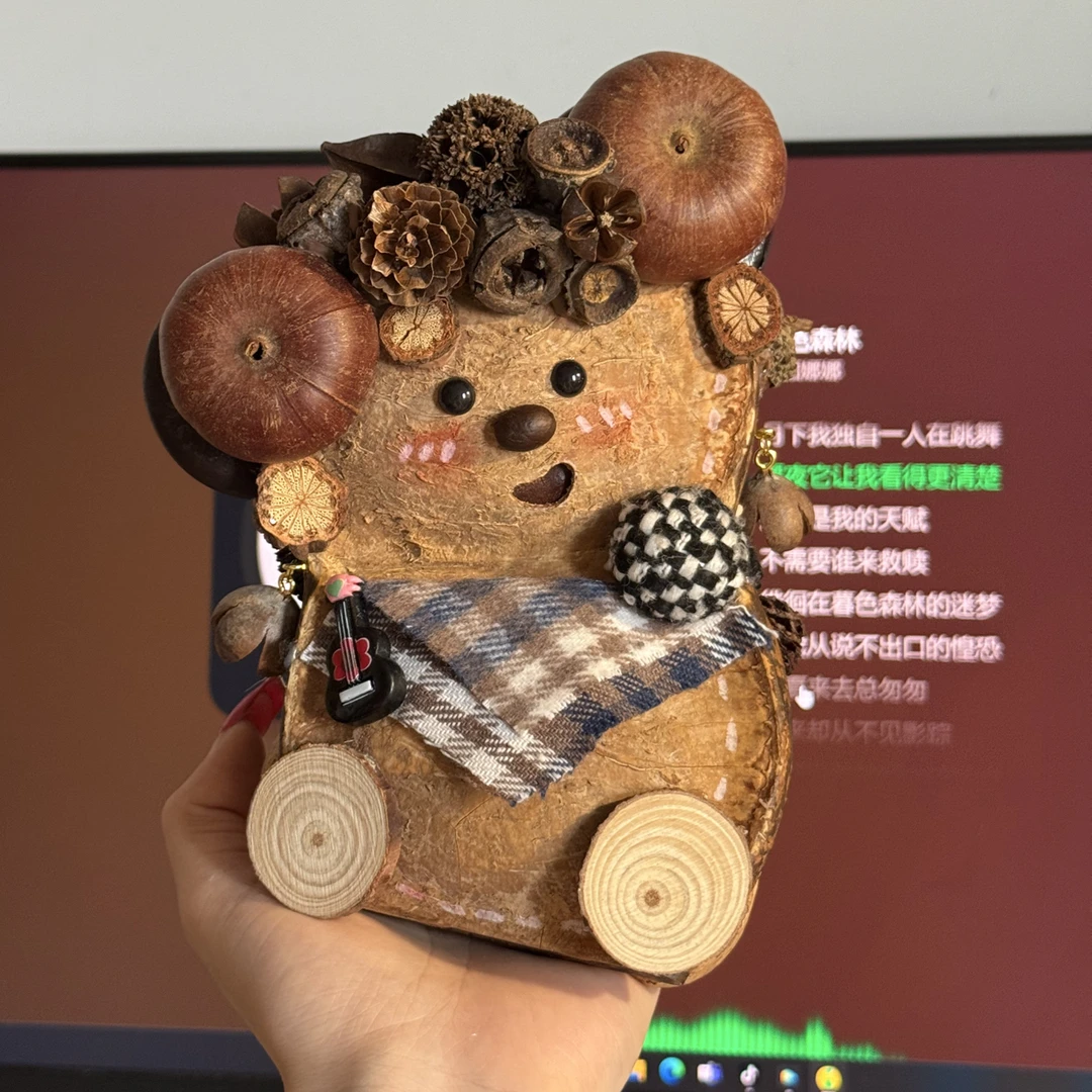 《福宝团子》成品豆荚娃娃桌面摆件可爱植物送闺蜜送对象独特礼物