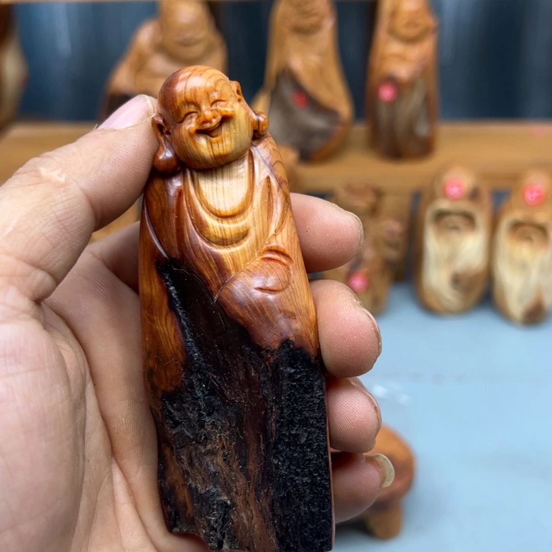 强***仔木崖柏木摆件手把件