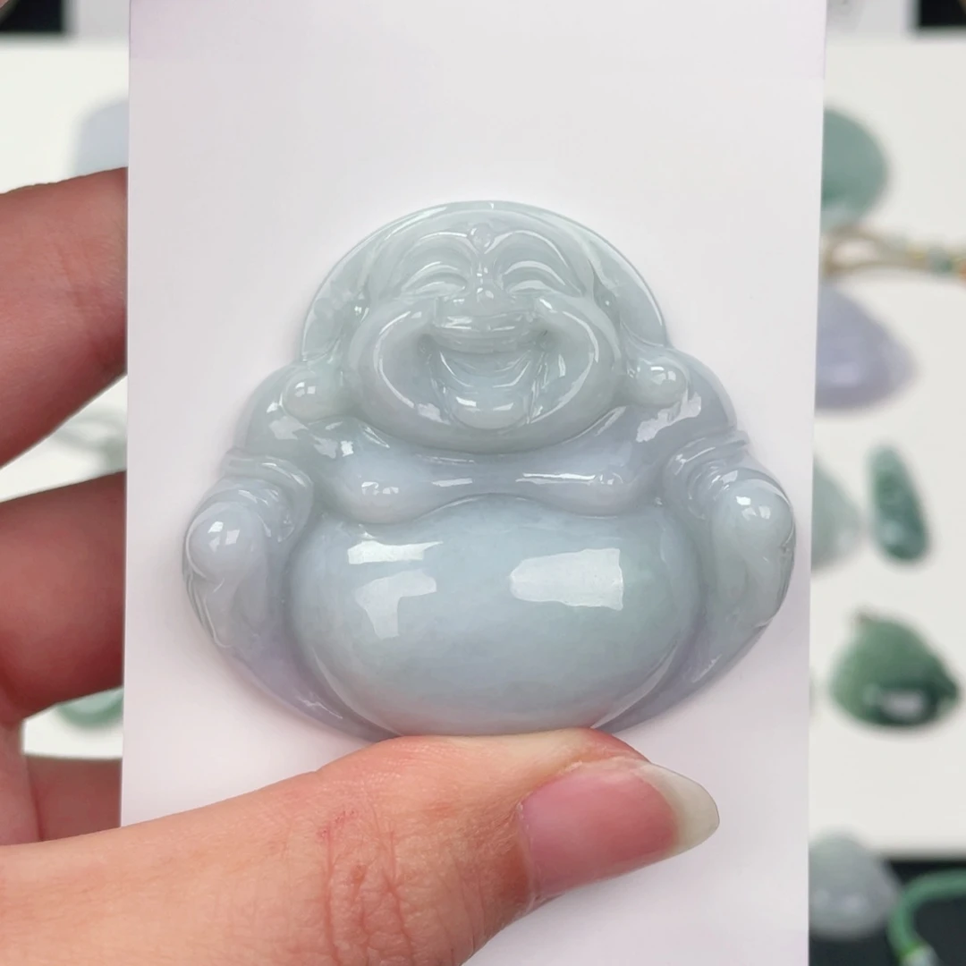 翡翠未镶嵌颈饰佛公