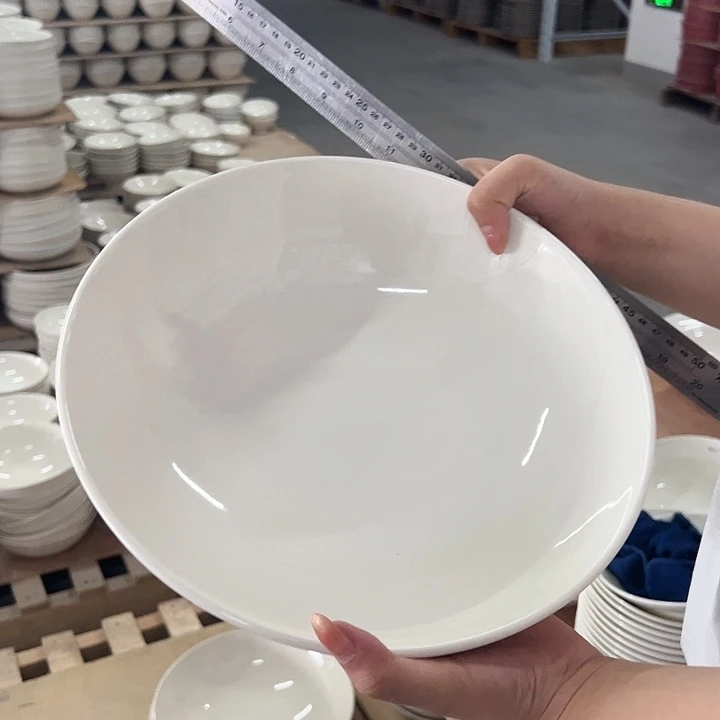 新骨瓷032微瑕暖白11.5寸汤碗