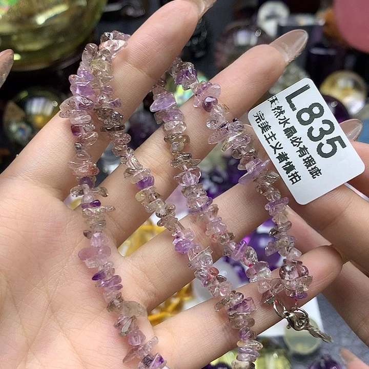 未镶嵌珠宝半成品水晶超七项链