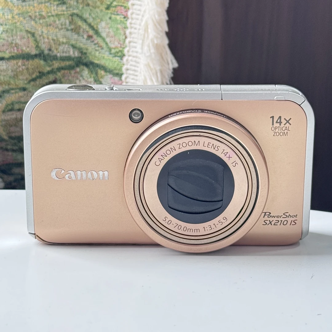 95新 Canon/佳能 sx210香槟色1410w像素14x光学变焦ccd数码相机