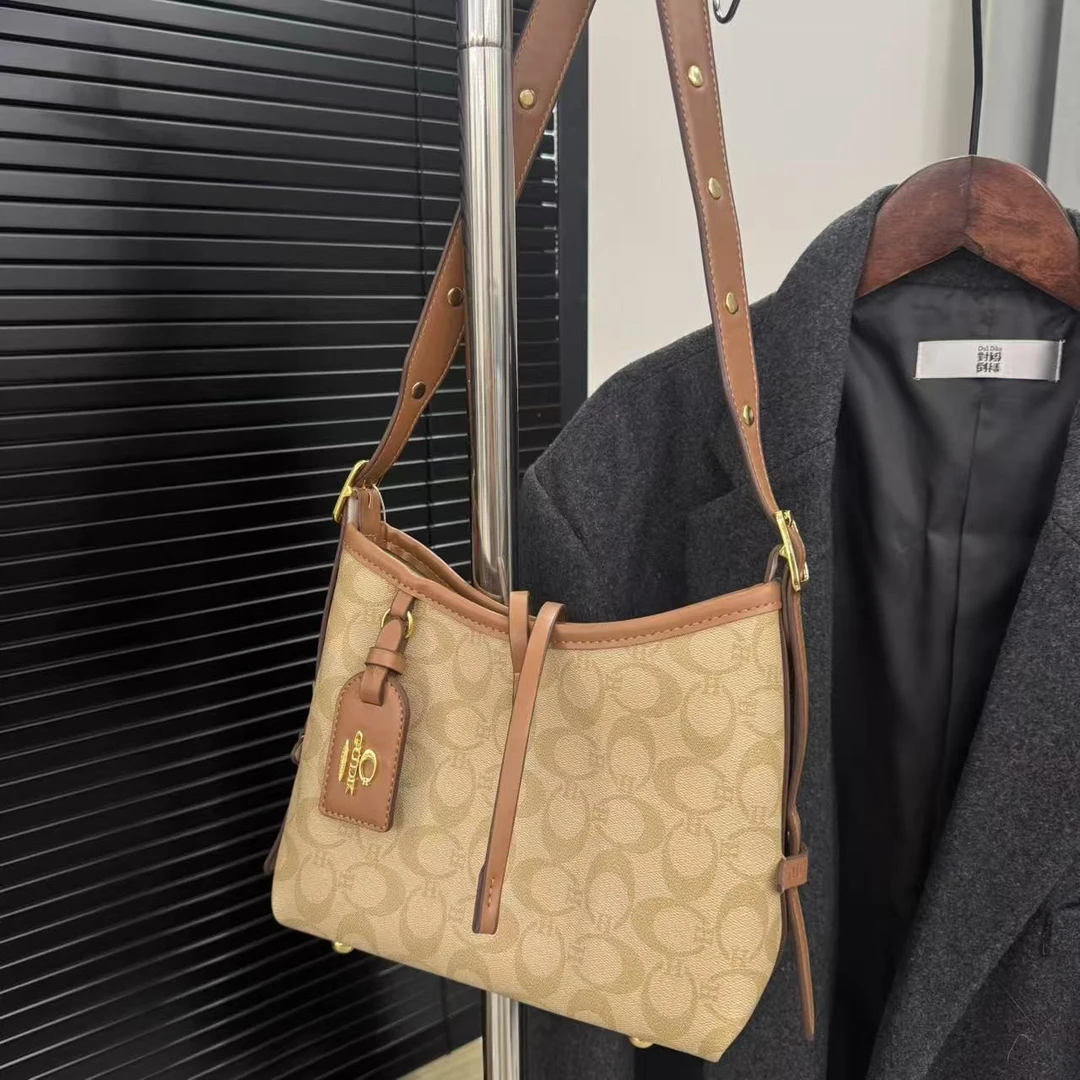 高级感百搭秋冬气质单款单肩斜跨包【1220卡其】