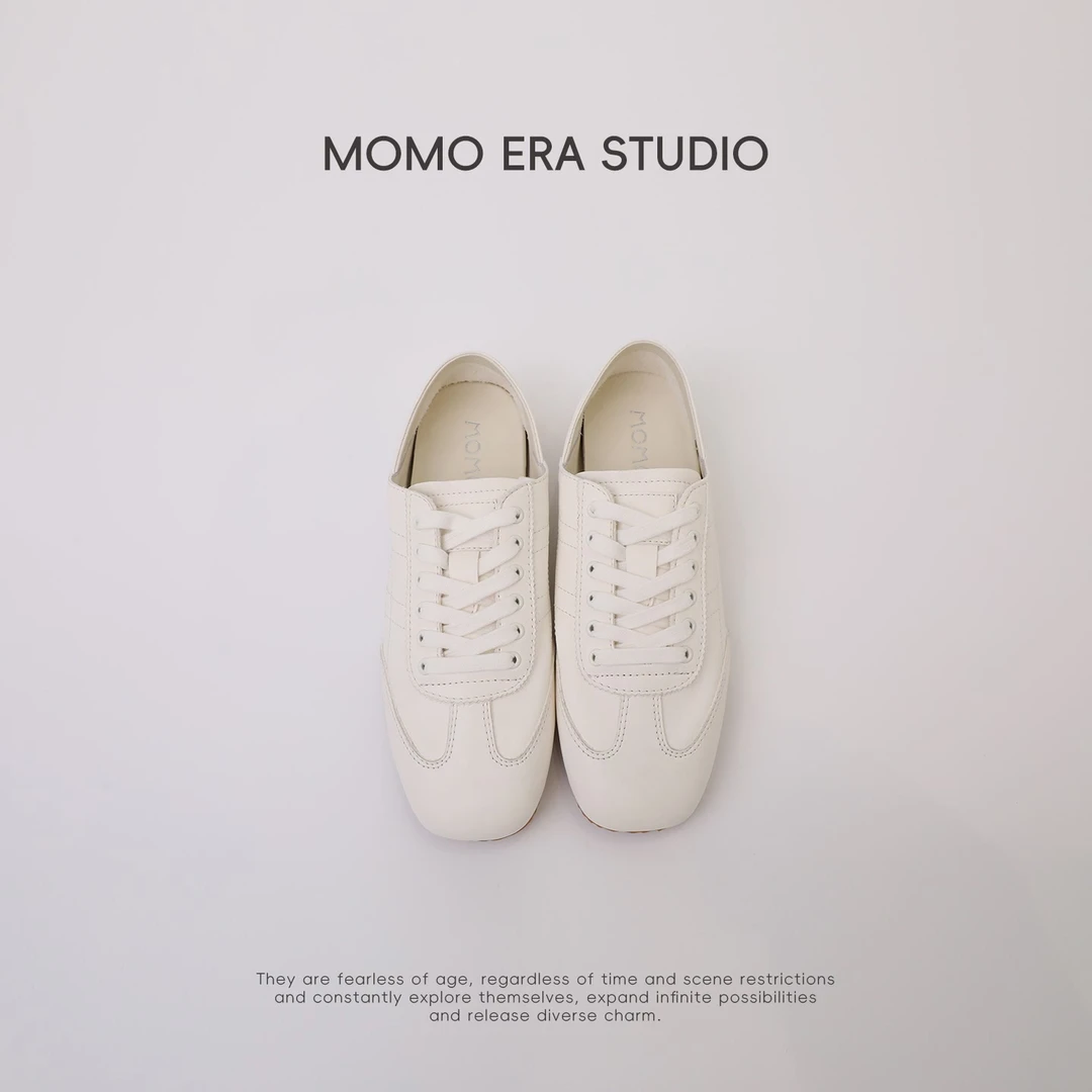 16953 X 水染小牛皮德训小白鞋