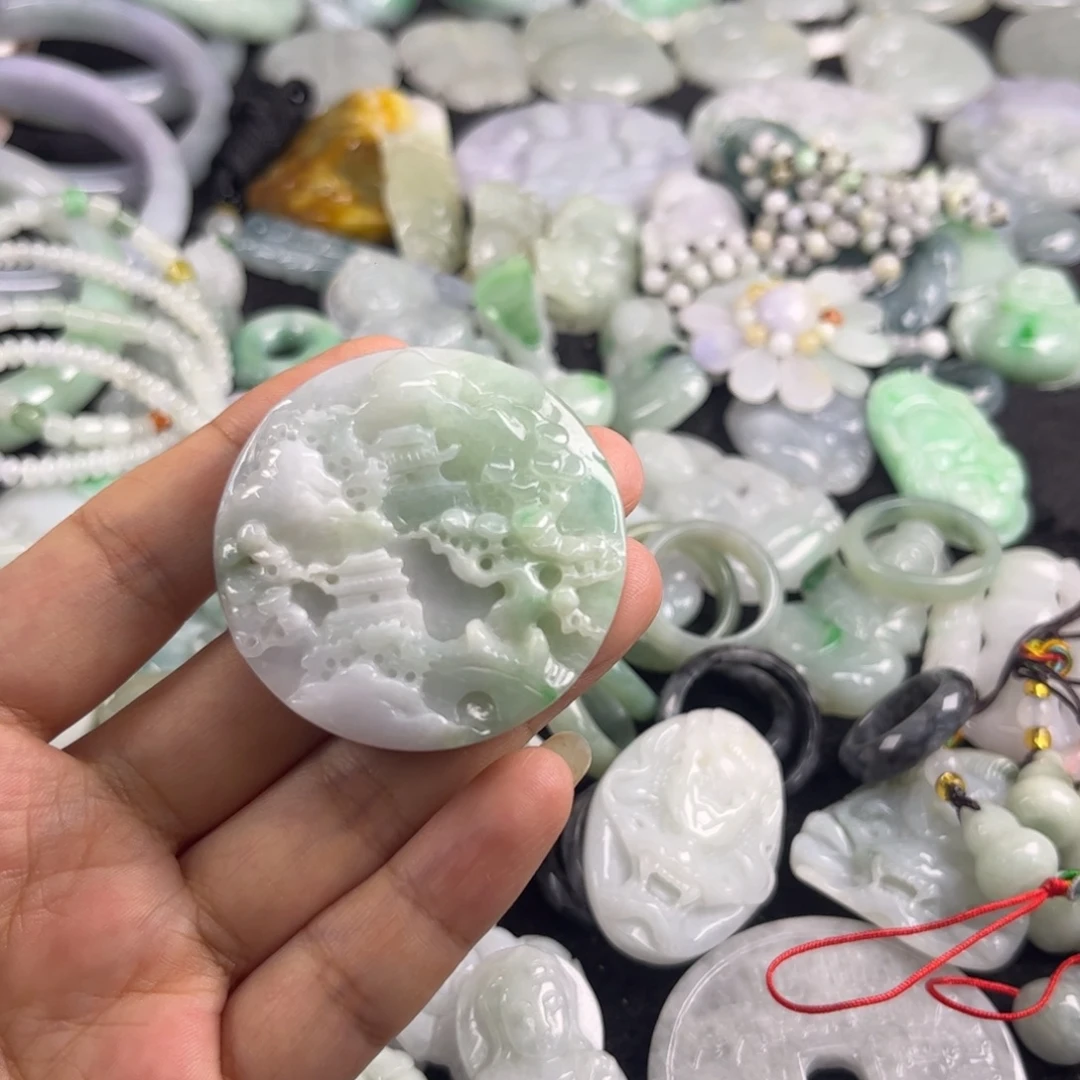 翡翠未镶嵌吊坠(不含链)