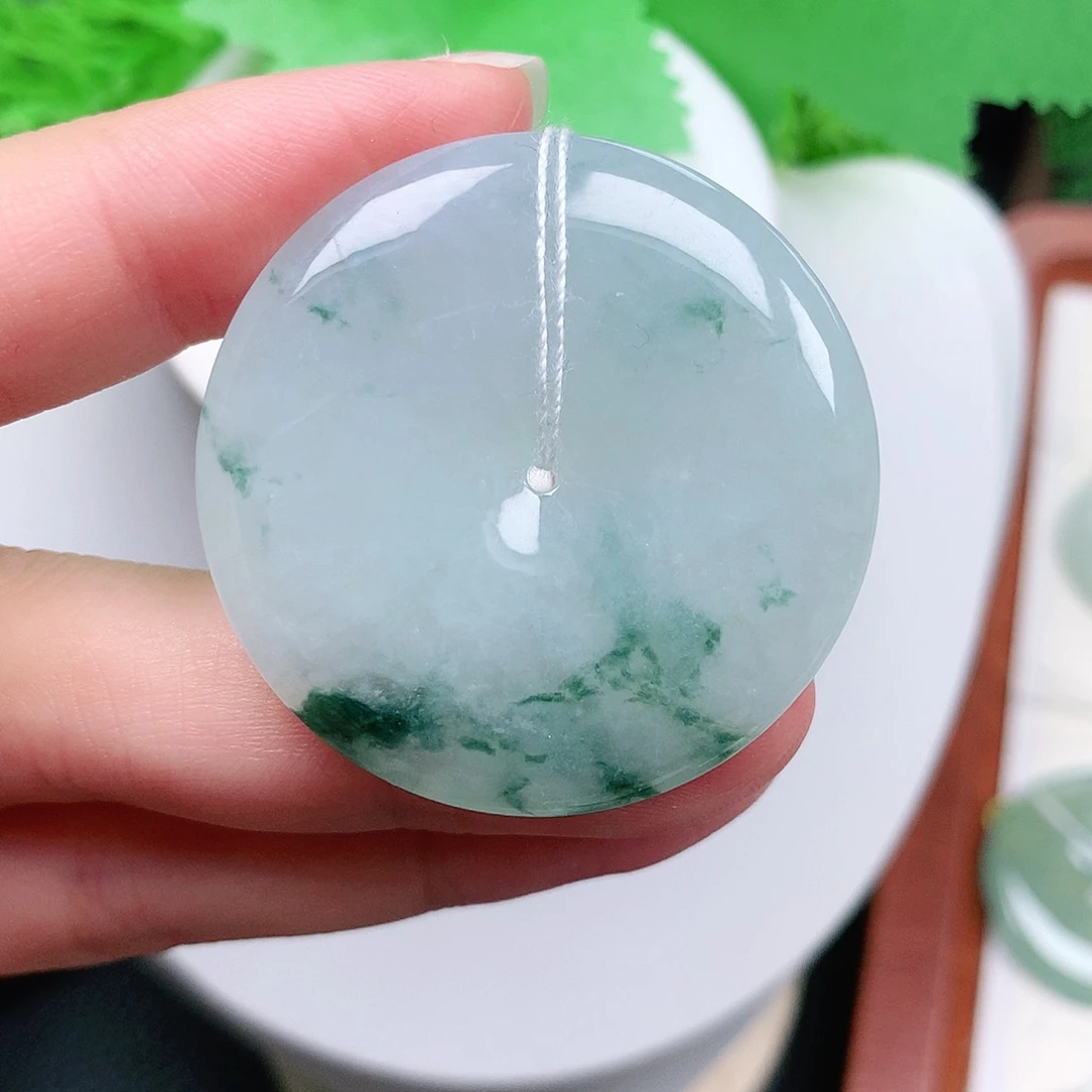 翡翠未镶嵌颈饰平安38.9-6