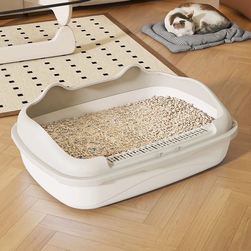 猫砂盆超大半封闭防外厕所盆防带小号幼猫防溅开放式猫咪用品家用