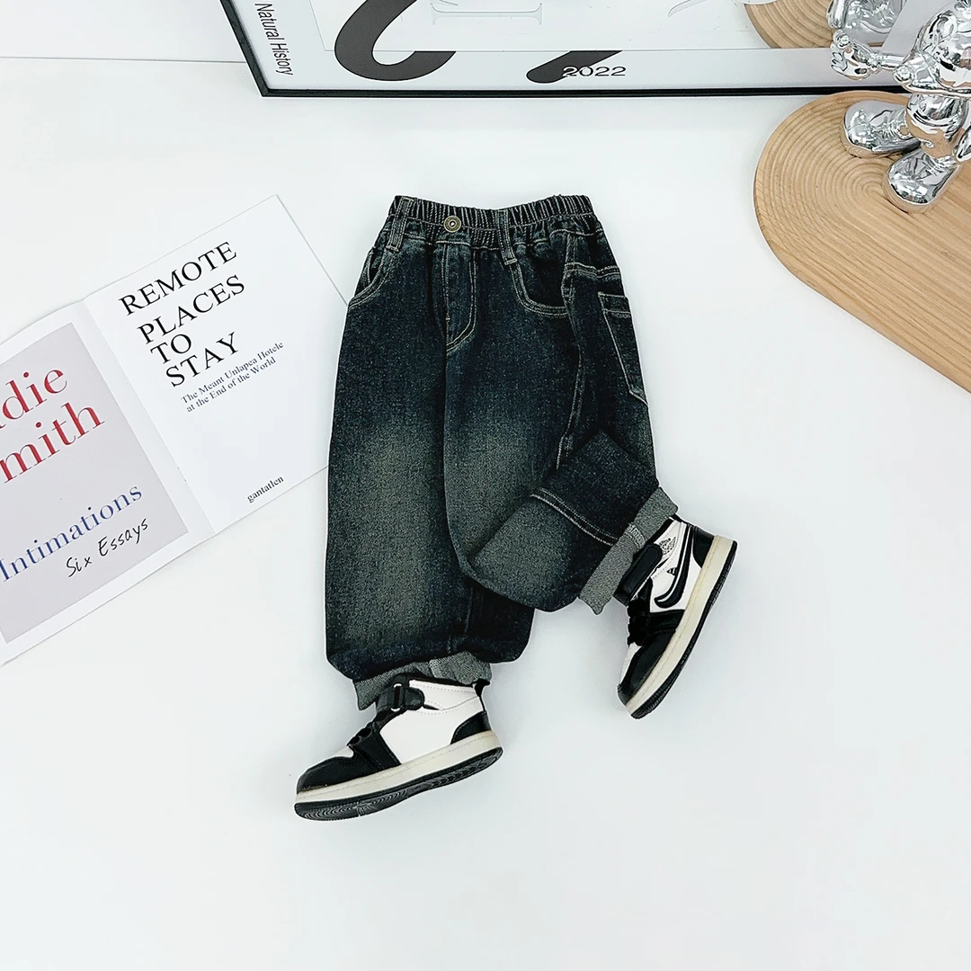 男童裤子春秋款儿童牛仔裤2025秋新款秋装 CXF3703 悠悠童话童装