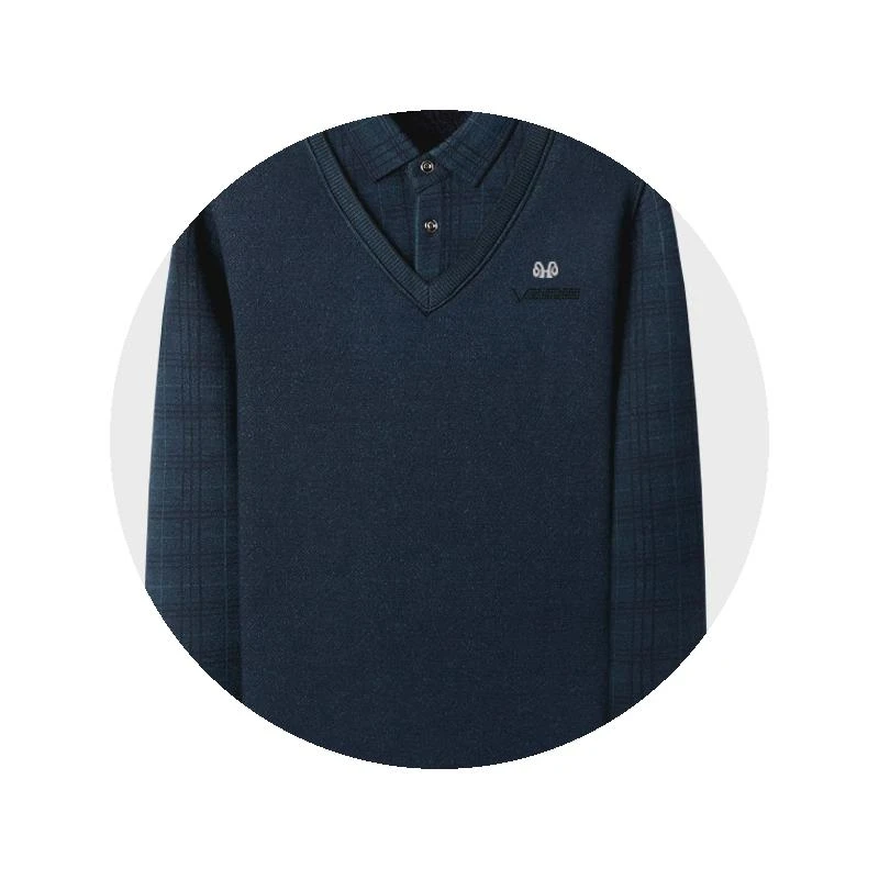 201-250中老年男士长袖休闲秋冬加厚保暖毛衣