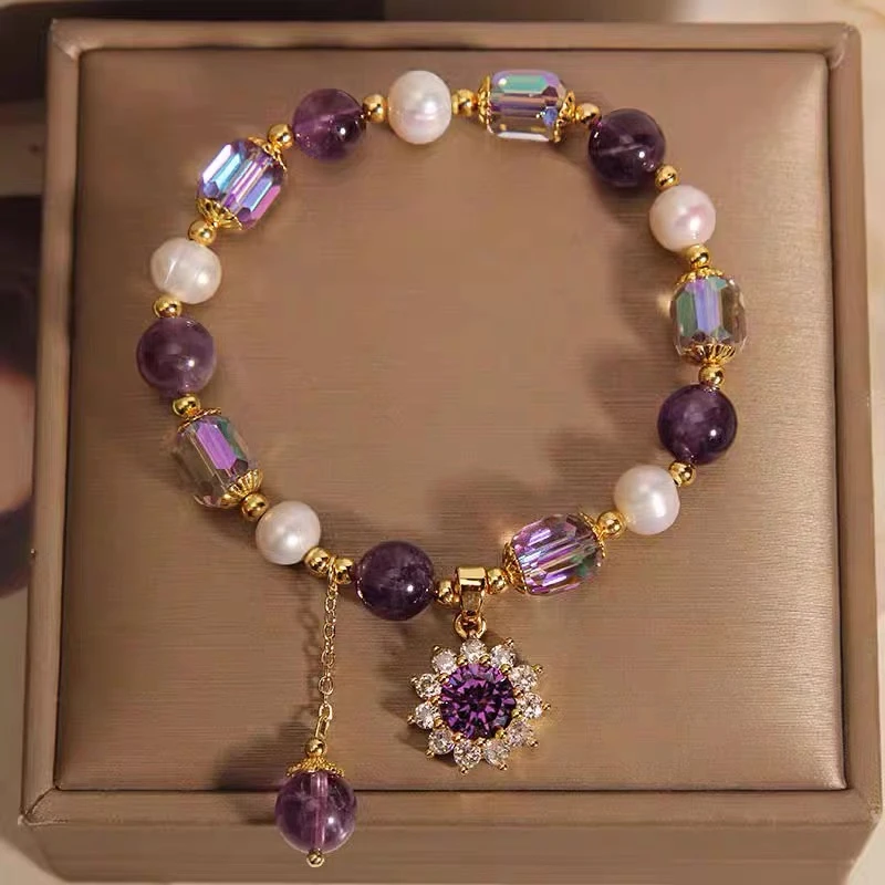 S03624 江生生【太阳花】紫水晶手链