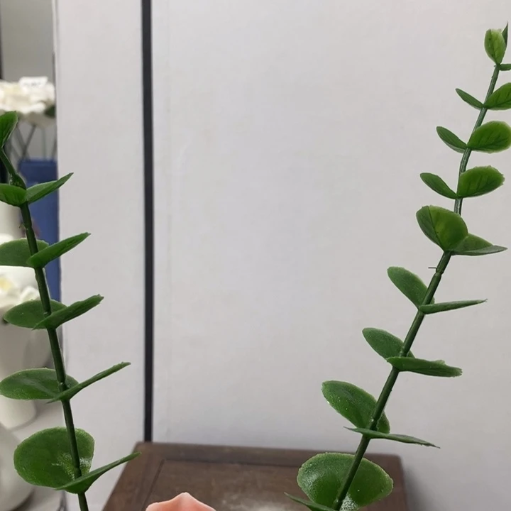 陶瓷陶瓷材料2支塑料叶子