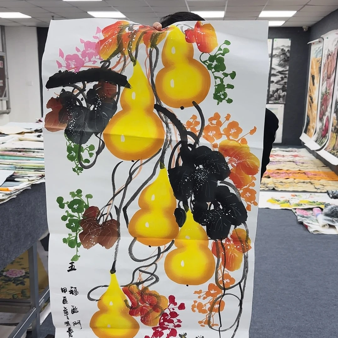 国画作品小姐姐放漏中