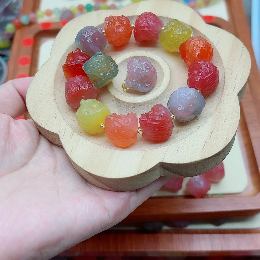 玛瑙/玉髓手链未镶嵌盐源109