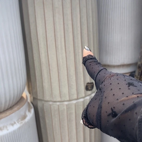 陶瓷陶瓷微瑕（高腰黄色圆柱条纹高足特大号）