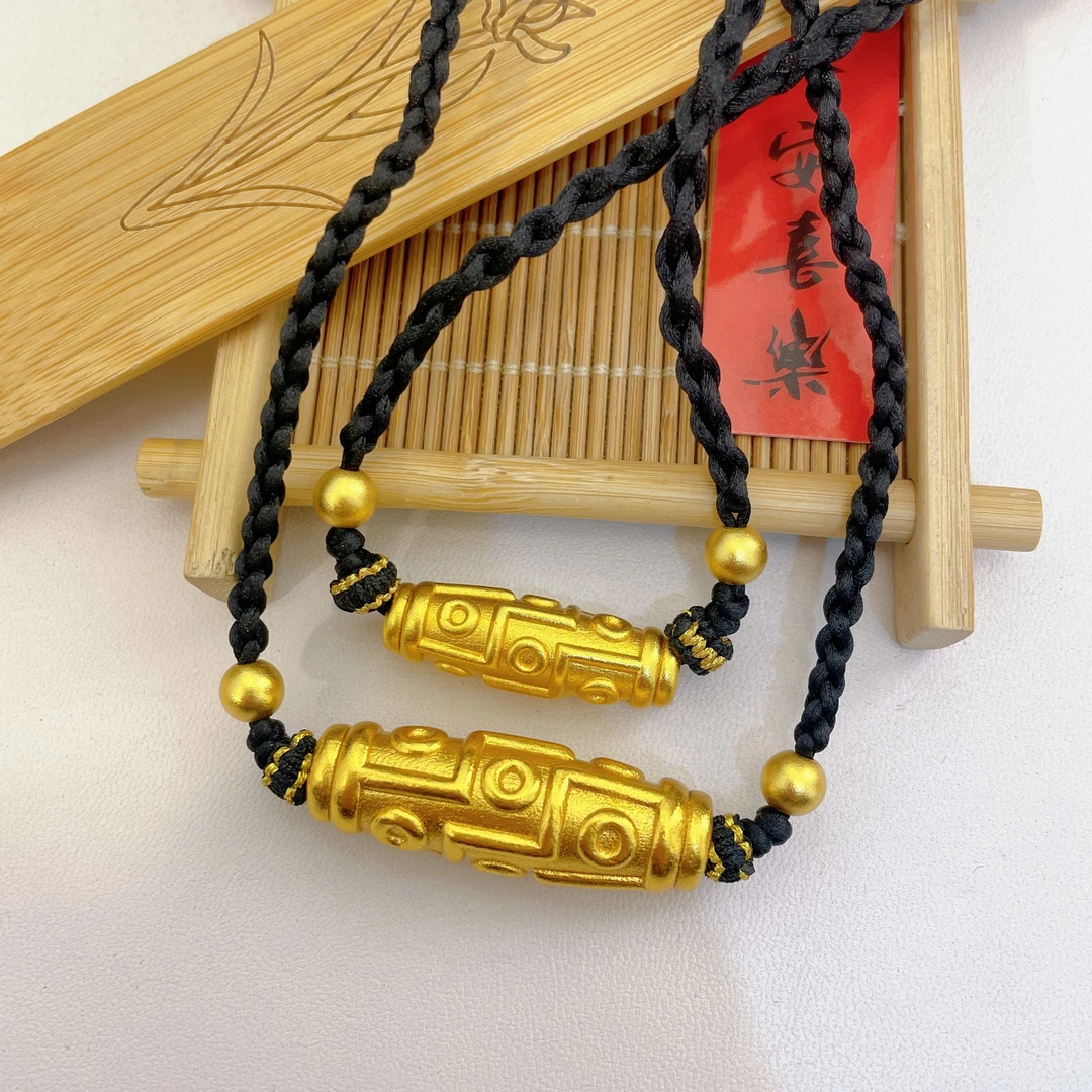 合金吊坠 藏式九眼珠珠吊坠编绳精美时尚