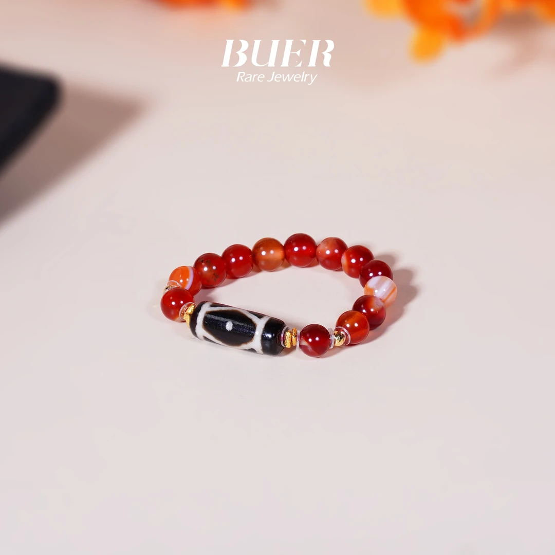 【学好姐姐专属】缠丝玛瑙18k金DIY戒圈4mm+(多样性发)