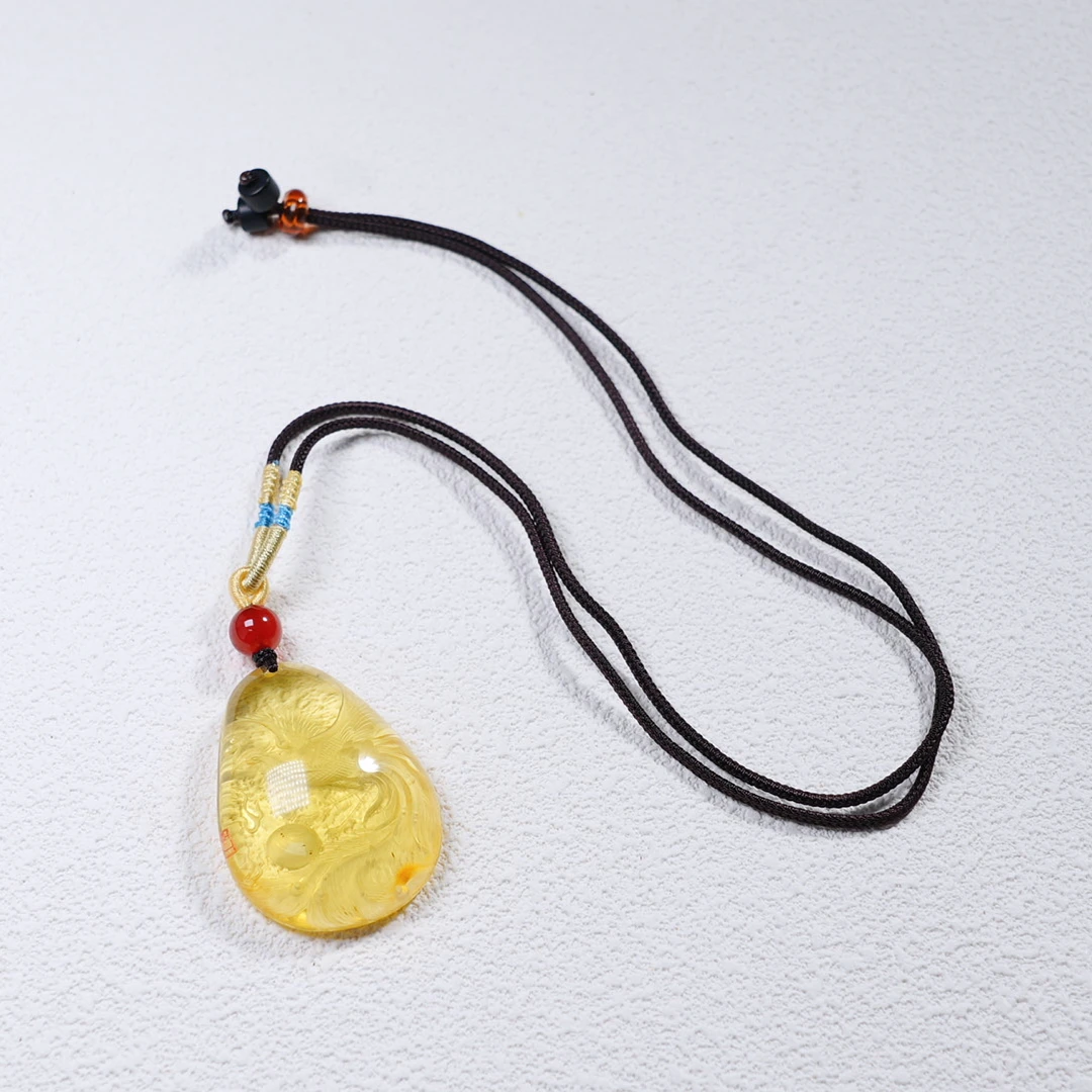 天然琥珀金珀吊坠