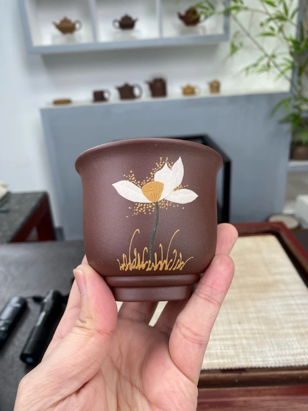 清荷 老紫泥紫砂主人杯