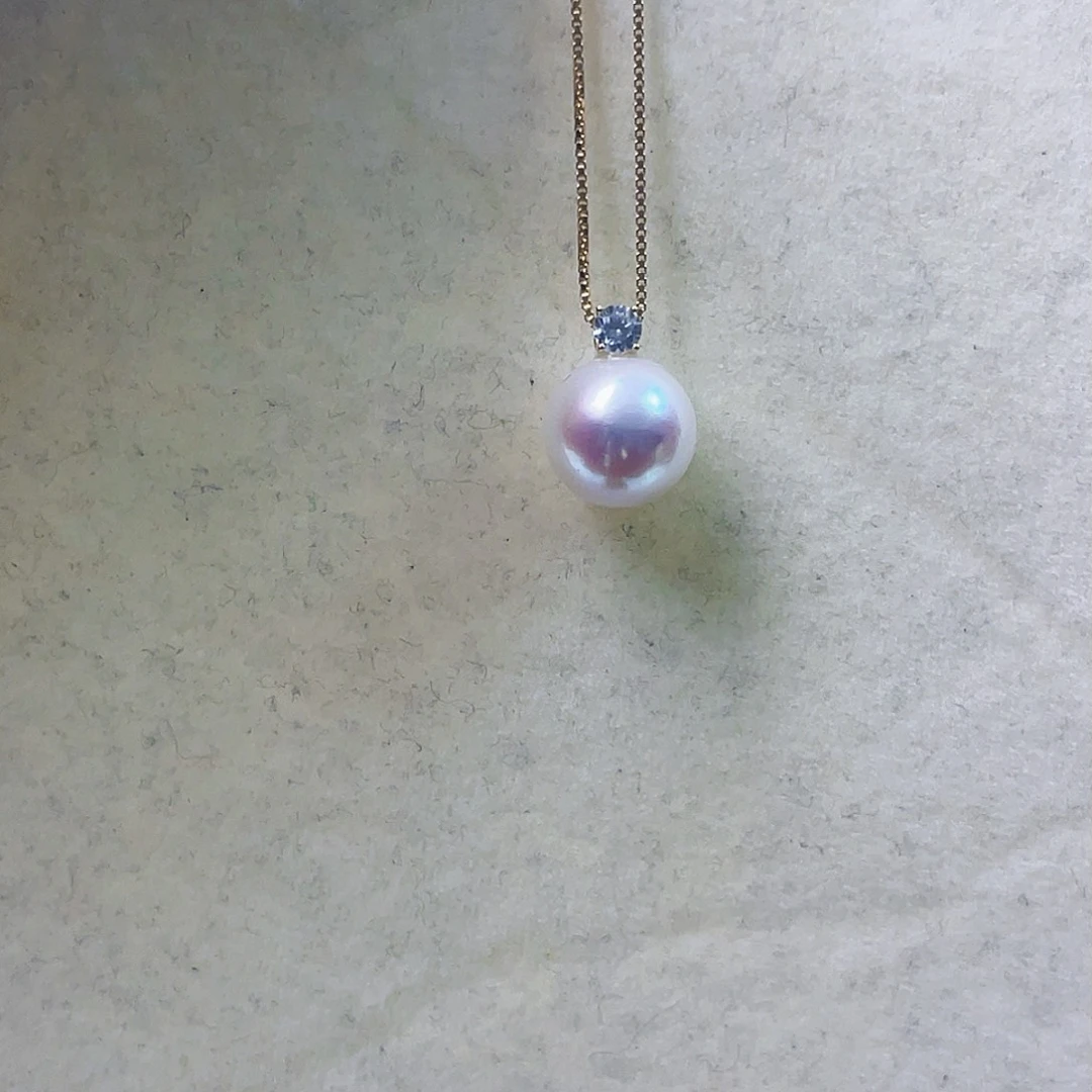 海水珍珠吊坠(赠链)18K金镶嵌