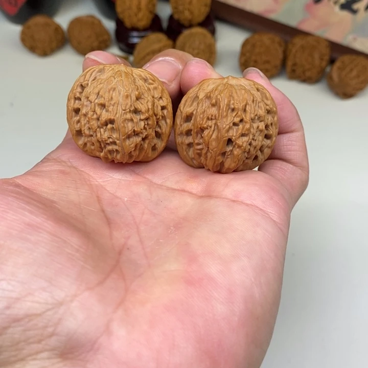 文玩核桃把件磨盘34+