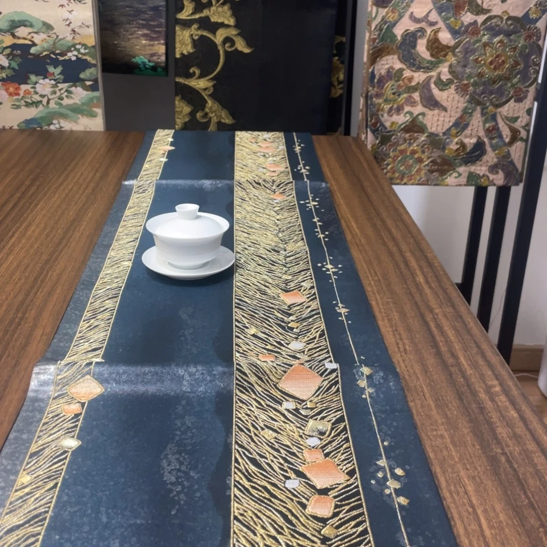 织绣18 唐锦西阵织桌旗