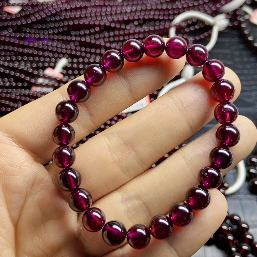 【闪购商品】石榴石（紫牙乌）手链未镶嵌