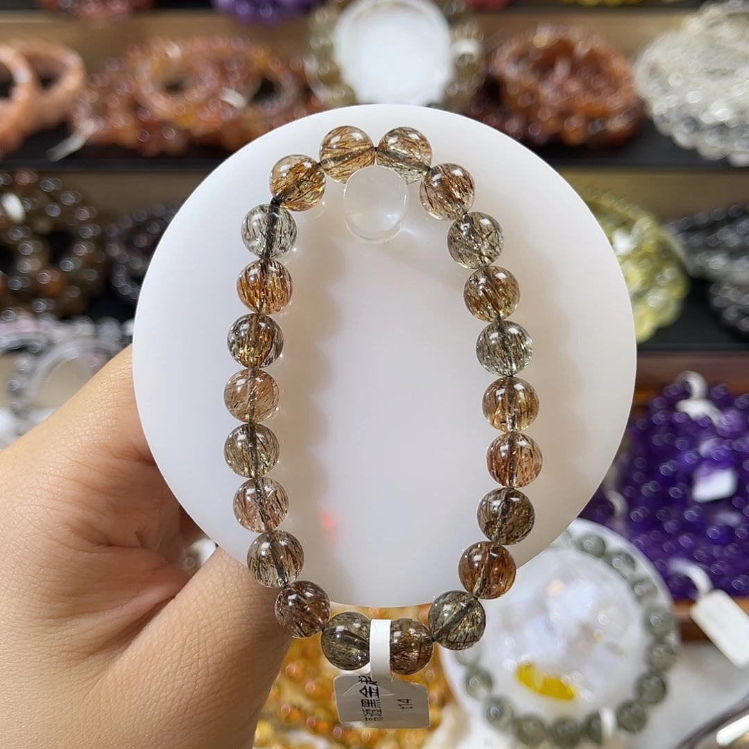 未镶嵌手串水晶黑金超 8+