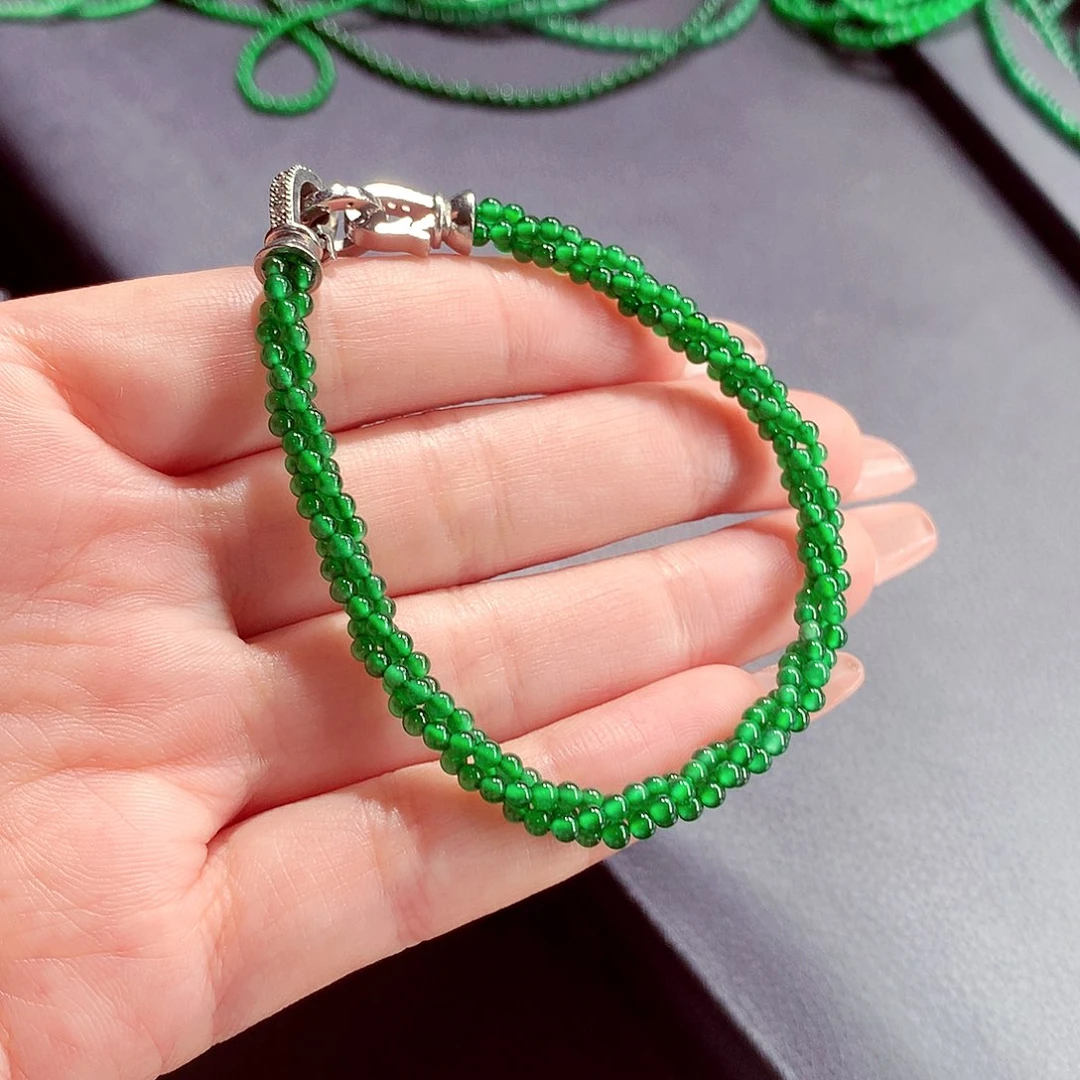 云***子翡翠未镶嵌毛衣链