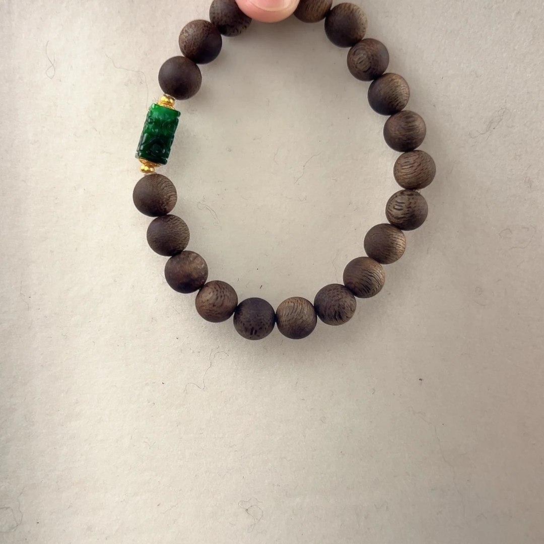 翡翠18K金镶嵌手链兴旺珠宝