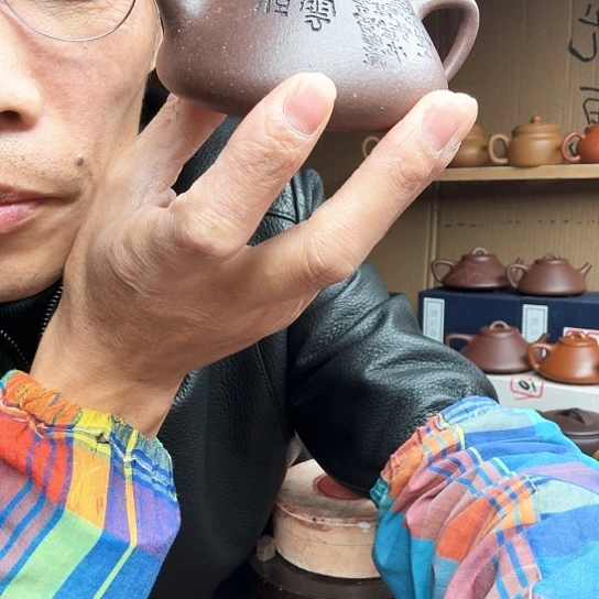 茶壶紫砂丁*生宜兴紫砂原矿天青