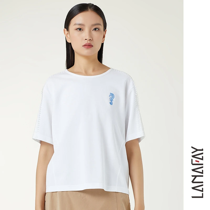 啦娜菲LANAFAY夏款设计感T恤2X513A休闲时尚