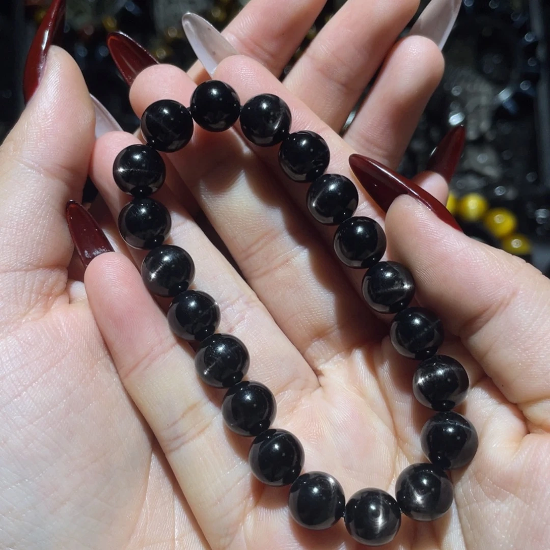 寒***…手串辉石未镶嵌金运石手串