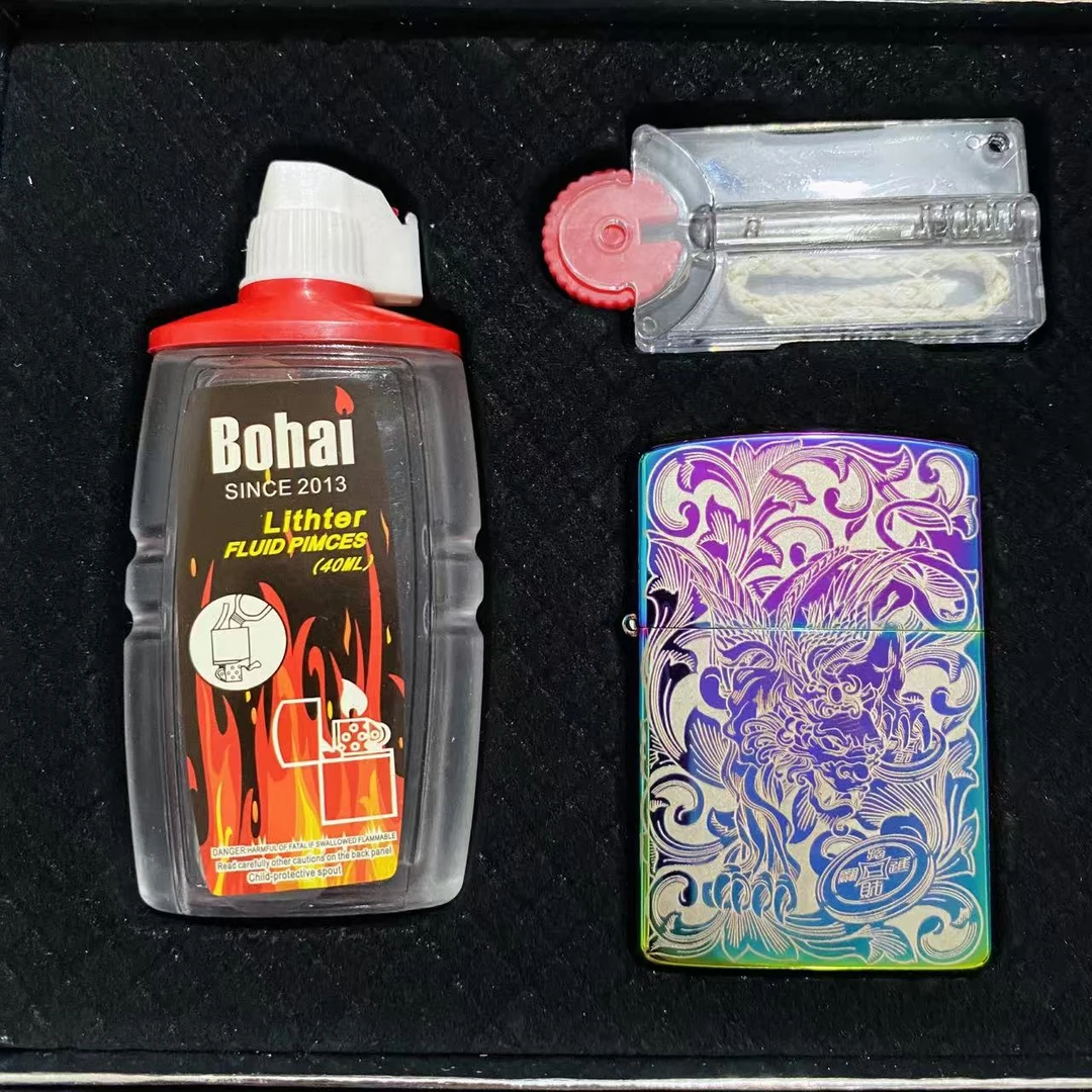 88彩冰财色双收煤油打火机三件套（需自行加油）