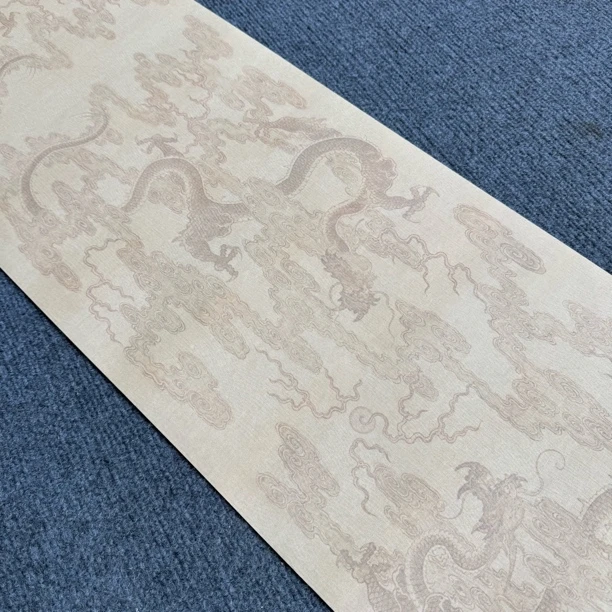 【蜡染江山龙序长卷】大风堂蜡染半生熟毛笔书法国画作品宣纸