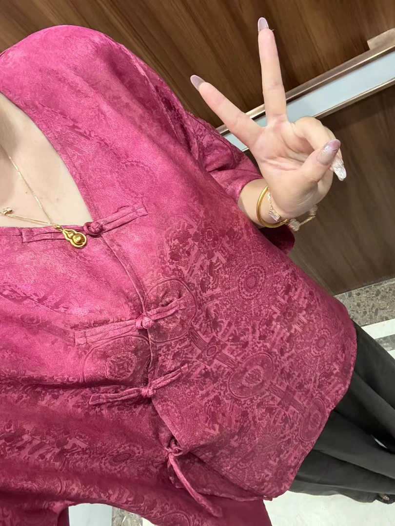 100%桑蚕丝！粉色系八达晕毛衫
