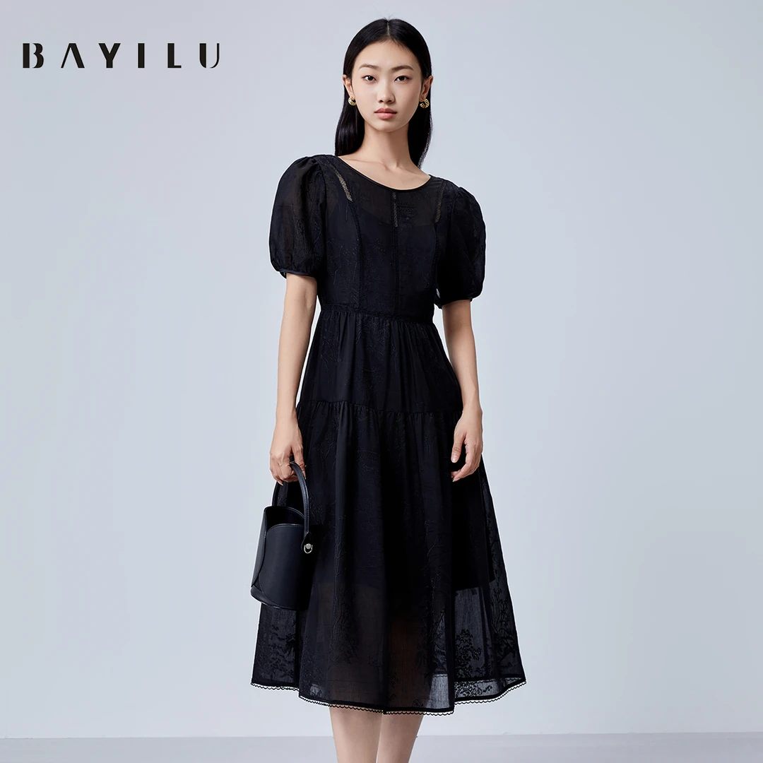 【尚雅】芭依璐2025夏季时尚连衣裙90L7089