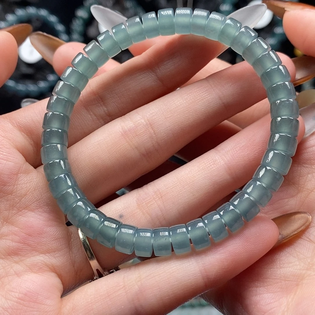 未镶嵌手链翡翠7mm药片手串